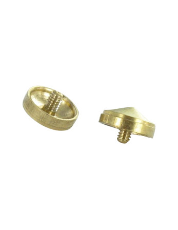 Rosace Conique Laiton chrome 12 Queue M3 Pas de 60
