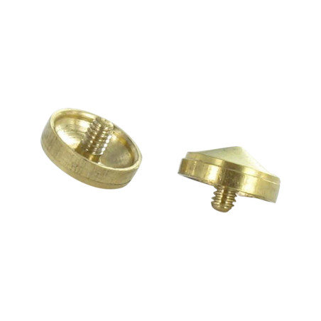 1 x Rosace Conique Laiton chrome 12 Queue M3 Pas de 60