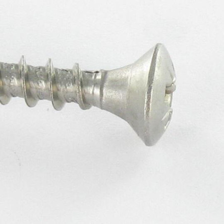 1 x VBA Vis bois agglo Inox A2 Tête fraisée bombée TFB Pozi 4X25