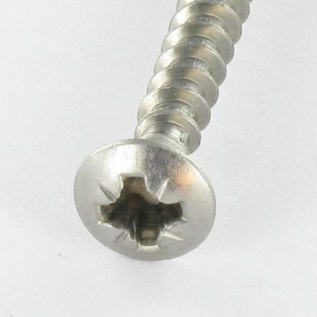 1 x VBA Vis bois agglo Inox A2 Tête fraisée bombée TFB Pozi 5X30