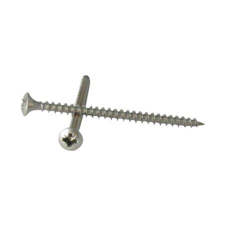 1 x VBA Vis bois agglo Inox A2 Tête fraisée bombée TFB Pozi 5X40