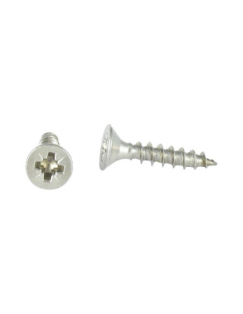 VBA Vis bois agglo Inox A2 Tête fraisée Pozi 4X40 Filetée sur 24