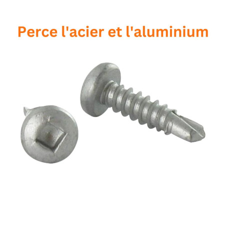 1 x Vis autoperceuse Tête cylindrique TC Carré 4.2X16 Inox AISI 410
