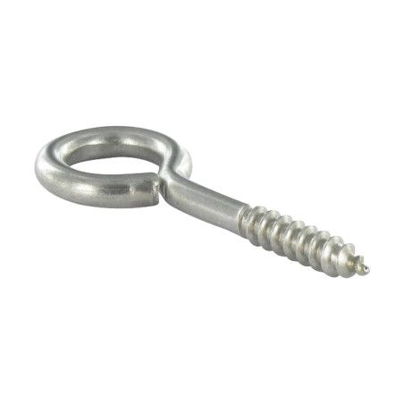 1 x Piton Bois 4X30 Longueur total 48 Oeil 8 Inox A2