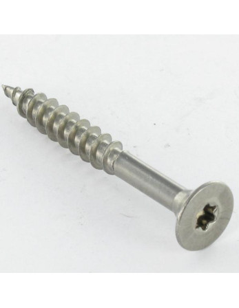 VBA Vis bois agglo Inox A2 Tête fraisée 8X325 Filetée sur 80 TORX T40