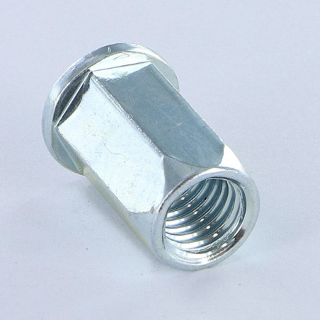 1 x ECR à sertir HEX Tête plate TP M8X15.5 ACPTH 30 Acier zingué