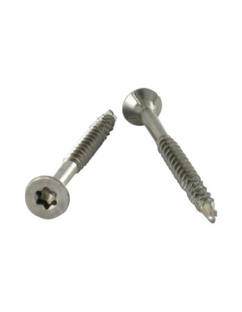 VBA Vis bois agglo Vis autoperceuse Tête fraisée Cranté 4.5X60 TORX T20 Inox A2