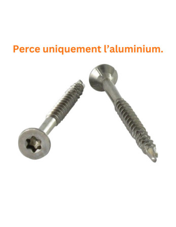 VBA Vis bois agglo Vis autoperceuse Tête fraisée Cranté 4.5X60 TORX T20 Inox A2