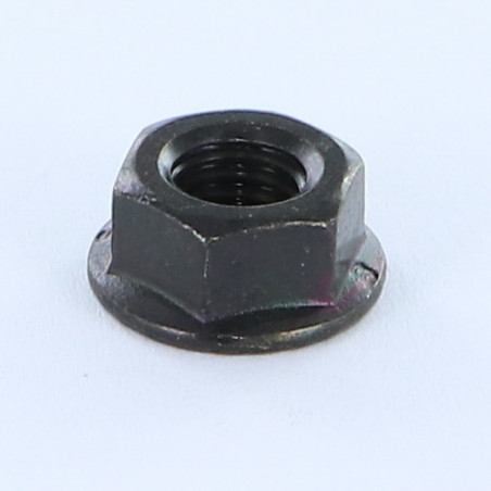 1 x Ecrou à embase Cranté M8 Acier zingué noir