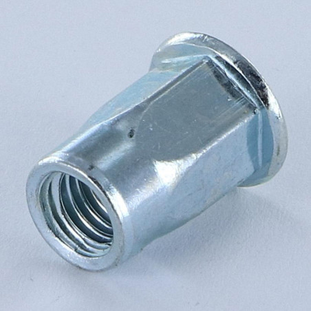 1 x Ecrou à sertir Tête plate TP M5X14 GOFIX ACPSH30 Acier zingué