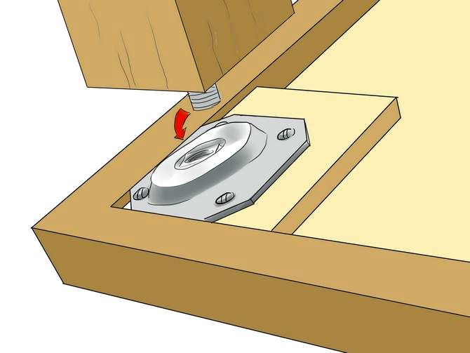 comment fixer le pied de table avec une plaque de fixation