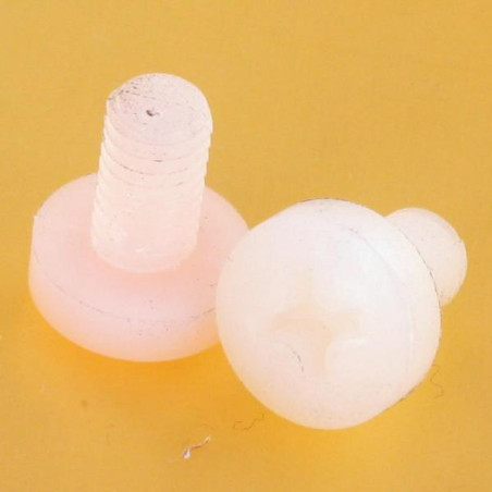 Vis métaux Tête cylindrique large Tête cylindrique bombée large TCBL Phillips Nylon Naturel DIN7985