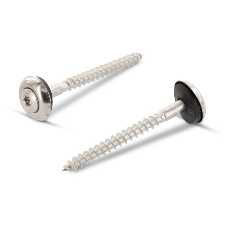 Vis faitage Tête fraisée bombée TFB TORX Inox A2 Rondelle d'étanchéite EPDM 3P vs8206